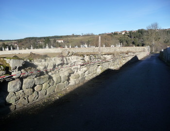 Mur cimetière avant travaux
